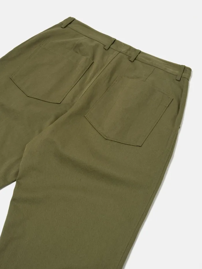 Duke Pant In Light Olive Twill Men Universal Works Trousers