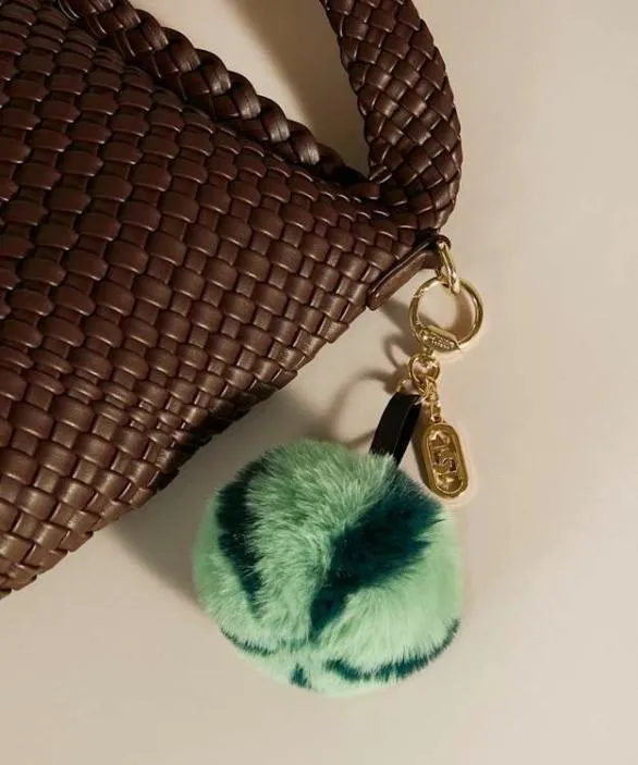 Dune London Bag Charms Women Juicie Green Textured Bag Charm Green