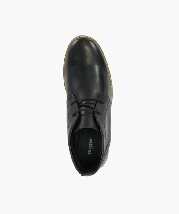 Dune London Black Boots Men Clydell Black Black Leather Boots Black