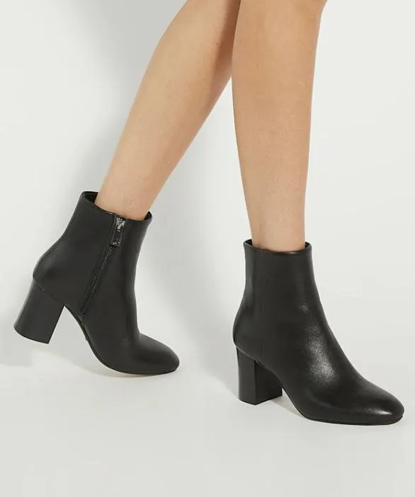 Dune London Black Boots Women Ollave Black Block Heel Ankle Boots Black