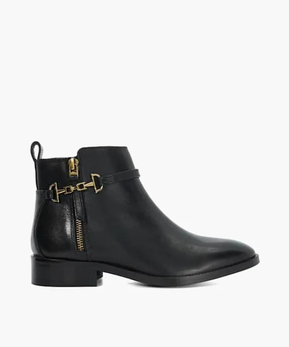 Dune London Black Boots Women Parklyn Black Leather BuckleDetail Ankle Boots Black Dune London Black Boots Women Parklyn Black Leather BuckleDetail Ankle Boots Black