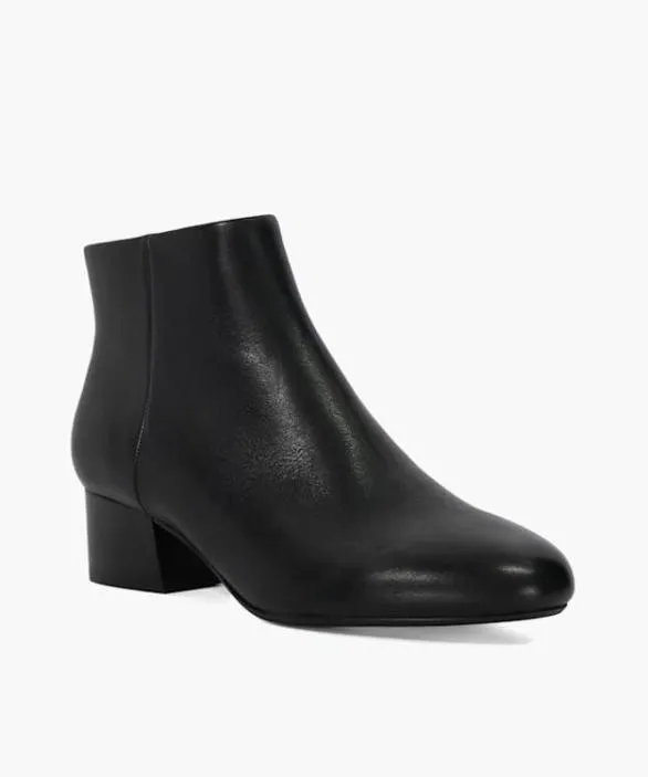 Dune London Black Boots Women Perrie Black Low Heel Ankle Boots Black
