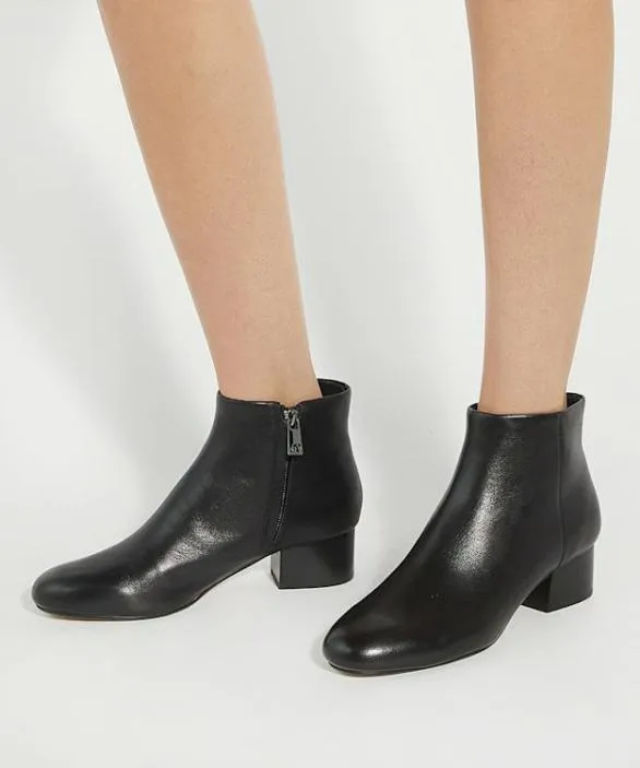 Dune London Black Boots Women Perrie Black Low Heel Ankle Boots Black