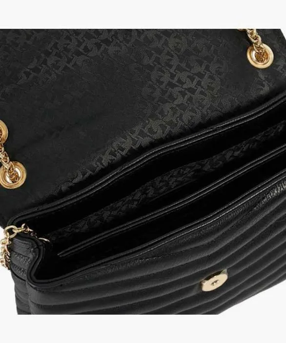 Dune London Black Handbags Women Dellaos Black Gold Chain Handle Shoulder Bag Black