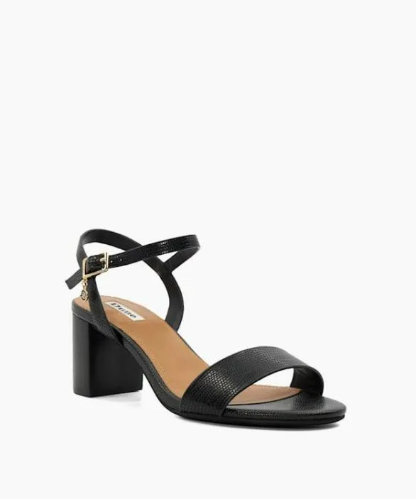 Dune London Black Sandals Women Jelly Black Wide Fit Block Heeled Sandals Black