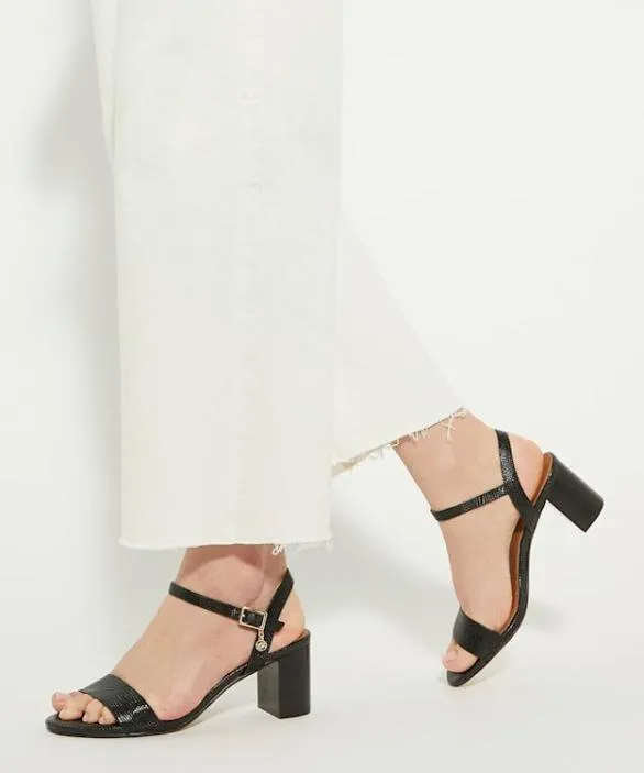 Dune London Black Sandals Women Jelly Black Wide Fit Block Heeled Sandals Black