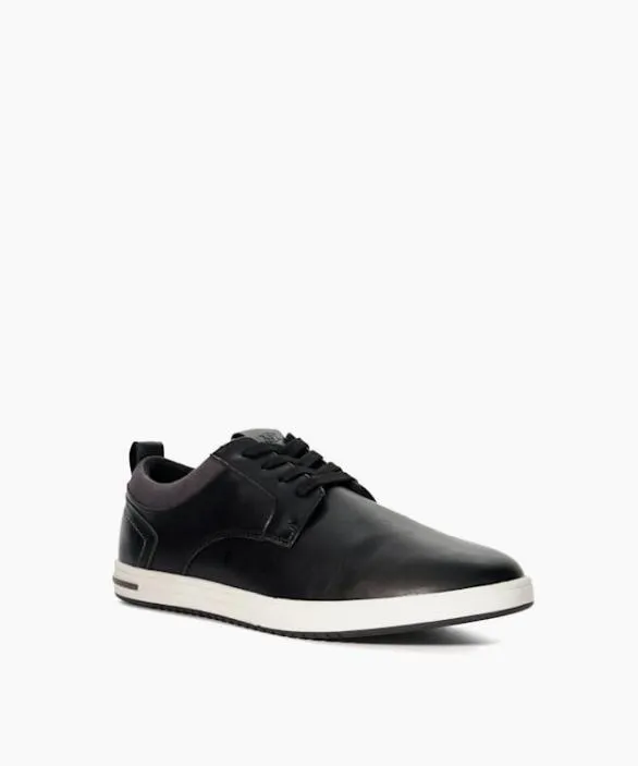 Dune London Black Shoes Men Travels Black LaceUp Trainers Black