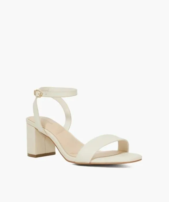Dune London Block Heeled Sandals Women Melini Ecru Wide Fit Block Heel Sandals Neutral