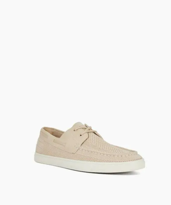 Dune London Boat Shoes Men Blaizerss Cream Knitted Boat Shoes Neutral