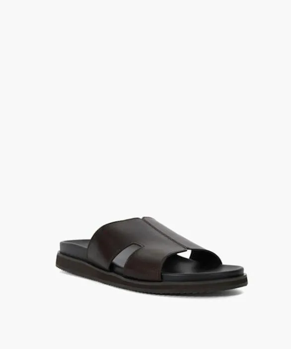 Dune London Casual Sandals Men Insight Brown Leather Sandals Brown
