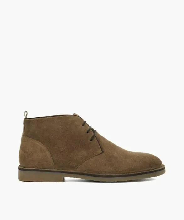 Dune London Chukka Boots Men Cashed Taupe Lace Detail Chukka Boots Neutral