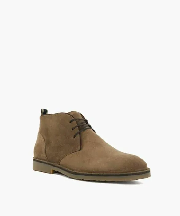 Dune London Chukka Boots Men Cashed Taupe Lace Detail Chukka Boots Neutral