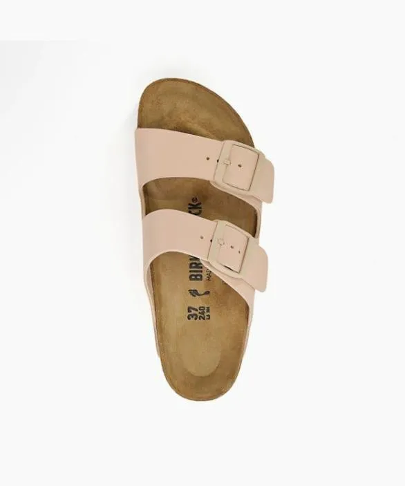 Dune London Flat Sandals Women Arizona Birko F Beige Two Strap Sandals Brown