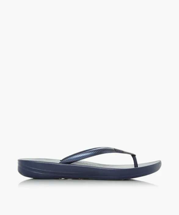 Dune London Flat Sandals Women Iqushion Navy Wedge Flip Flop Black