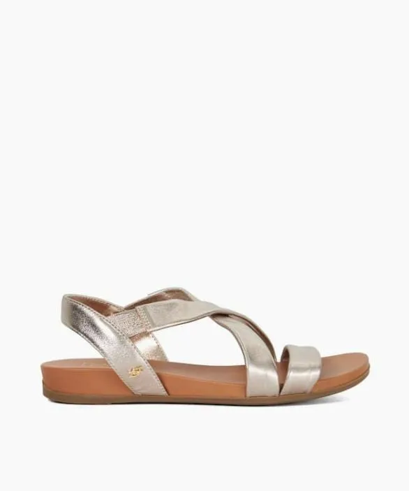 Dune London Gold Sandals Women Landies Gold Wide Fit Casual Sandals Metallic