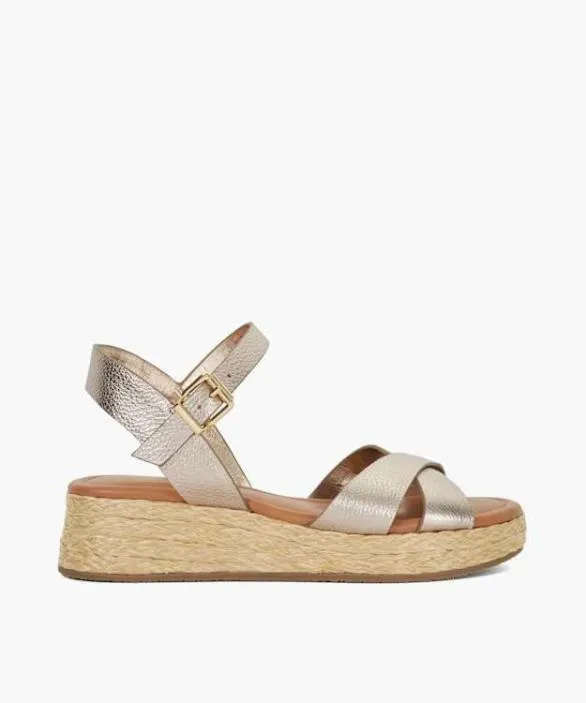 Dune London Gold Sandals Women Littleton Gold Wide Fit Leather Raffia Flatform Sandals Metallic Dune London Gold Sandals Women Littleton Gold Wide Fit Leather Raffia Flatform Sandals Metallic