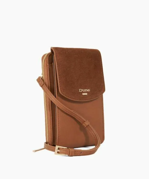 Dune London Handbags Women Sunrise Tan Cross Body Micro Bag Brown