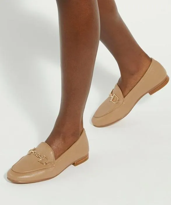 Dune London Loafers Women Glair Caramel Caramel Leather Snaffle Trim Shoes Neutral