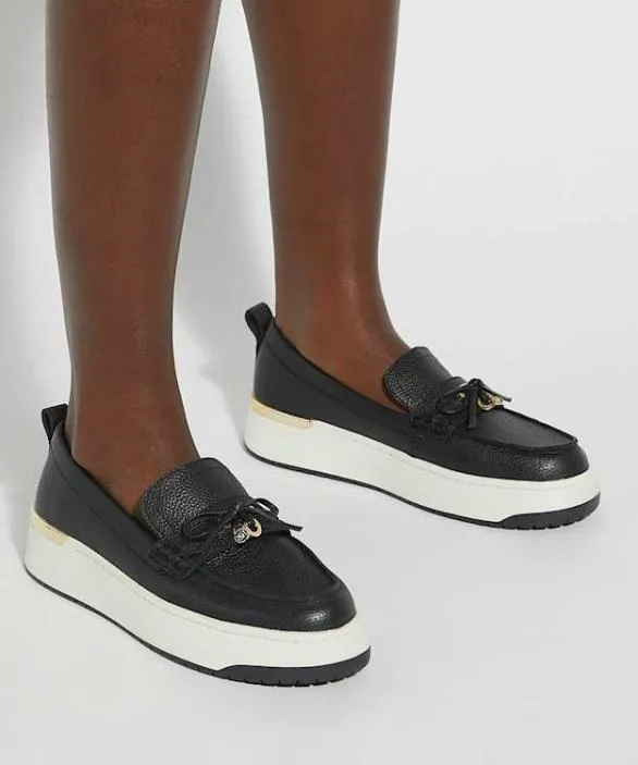 Dune London Loafers Women Glide Black Flatform Casual Loafer Black