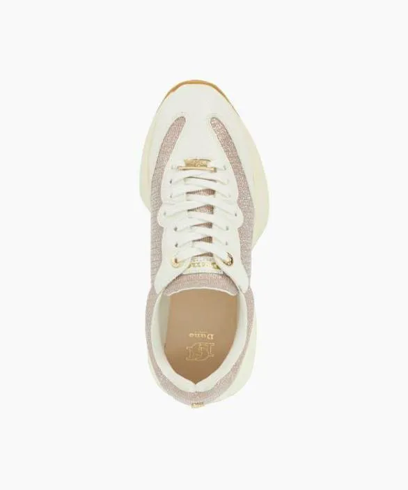 Dune London Trainers Women Emboss Rose Gold DDInterlocking Runner Trainers Metallic