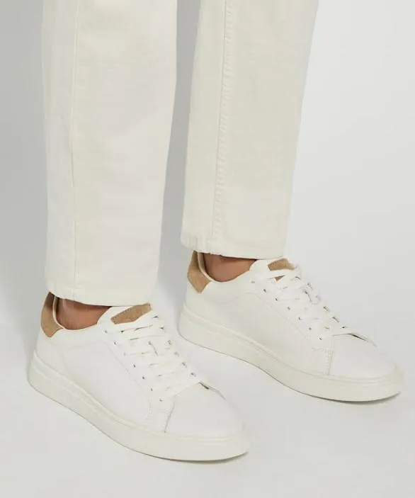 Dune London White Shoes Men Toyon White Lace Up Trainers White