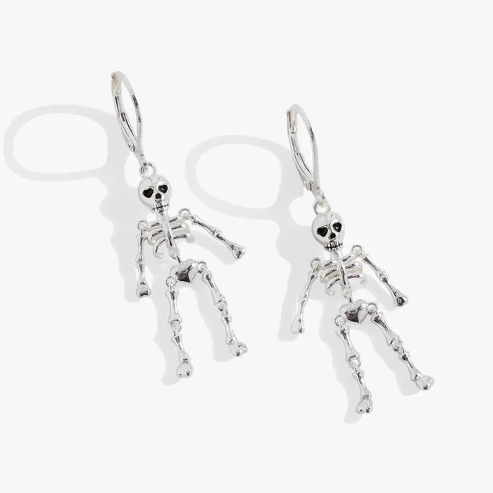 Earrings Women Alex And Ani Skeleton Drop Earring Silver