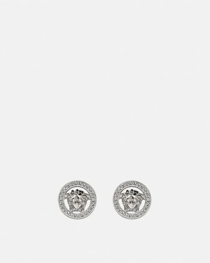 Earrings Women Versace Crystal Medusa 03995 Earrings Silver