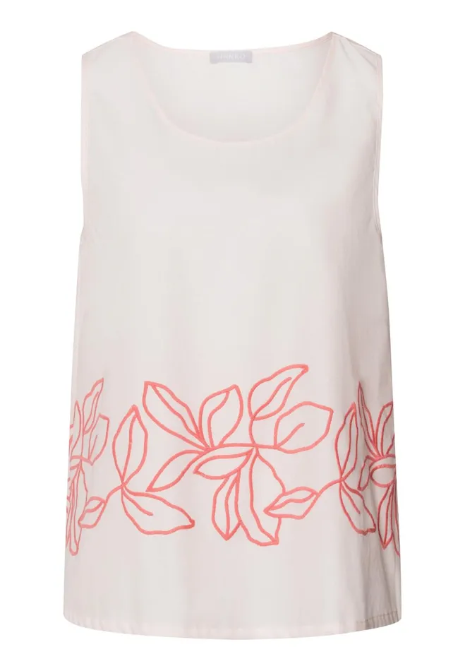 Embroidered Cotton Tank Top Melon Soda Women HANRO Pajama Tops