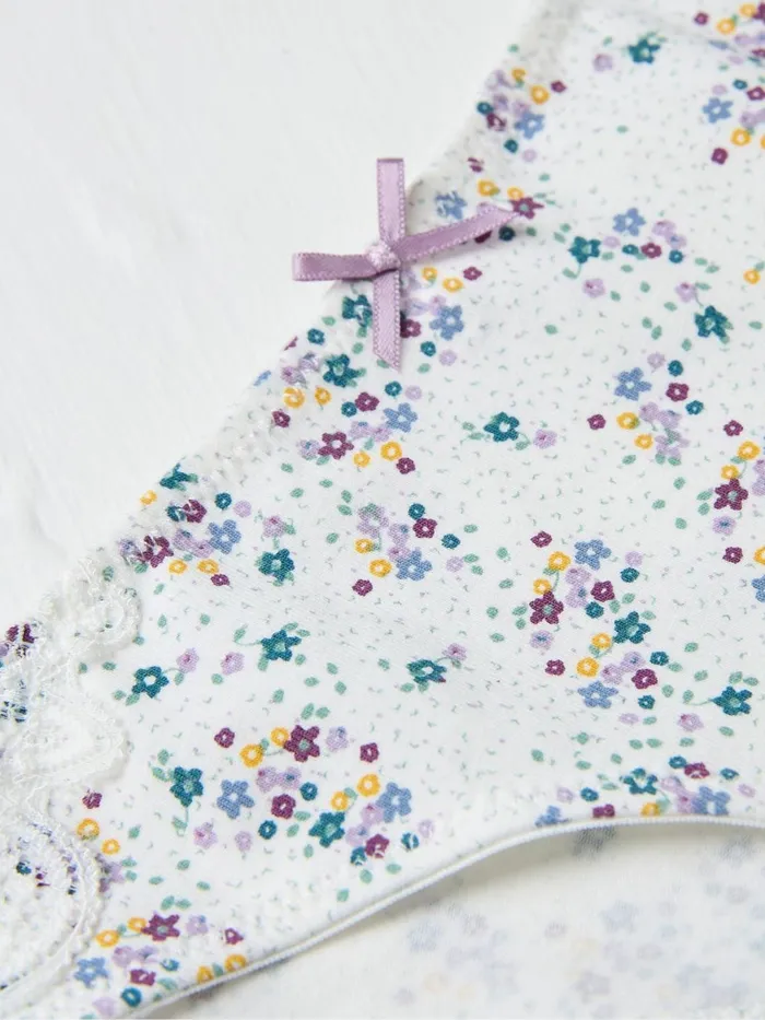 Fat Face 3 For 2 Underwear Mabel Cream Floral Cheeky Knickers 8211 Women
