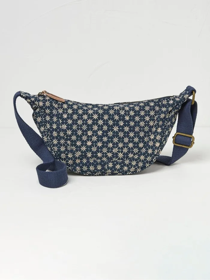 Fat Face Bags and Purses Gia Blue Canvas Sling Bag 8211 Women
