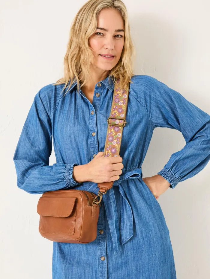 Fat Face Bags and Purses Tan Brown Oslo Camera Bag With Ornate Strap 8211 Women
