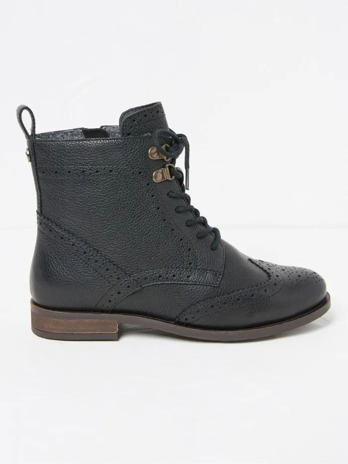 Fat Face Boots Anwen Black Brogue Ankle Boots 8211 Women