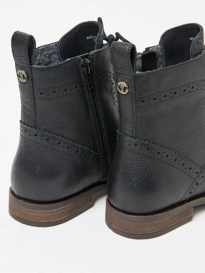 Fat Face Boots Anwen Black Brogue Ankle Boots 8211 Women