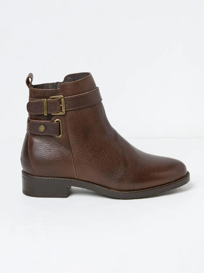 Fat Face Boots Avery Brown Buckle Boots 8211 Women