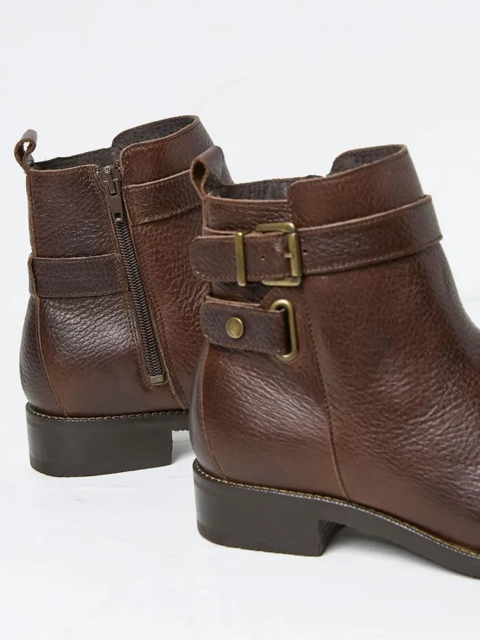 Fat Face Boots Avery Brown Buckle Boots 8211 Women