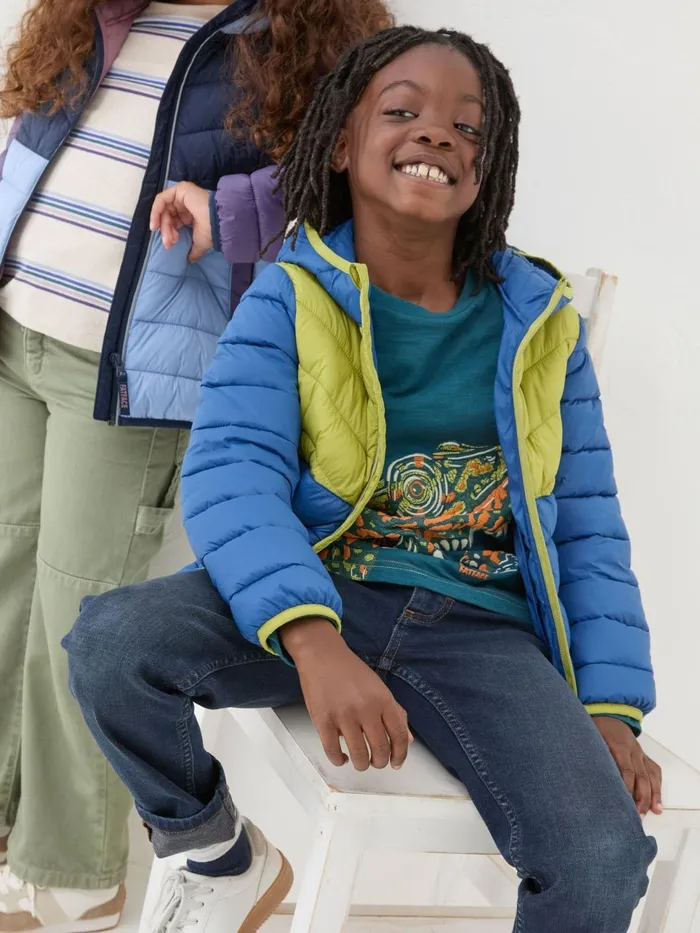 Fat Face Coats and Jackets Harry Cobalt Blue Hooded Padded Jacket 8211 Kids