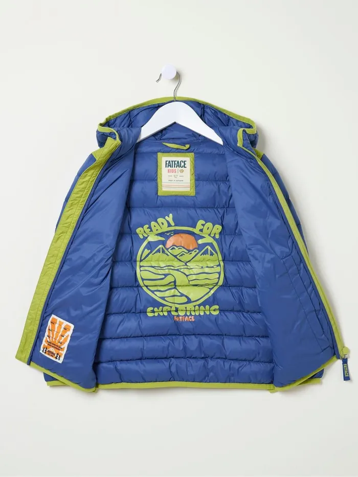 Fat Face Coats and Jackets Harry Cobalt Blue Hooded Padded Jacket 8211 Kids