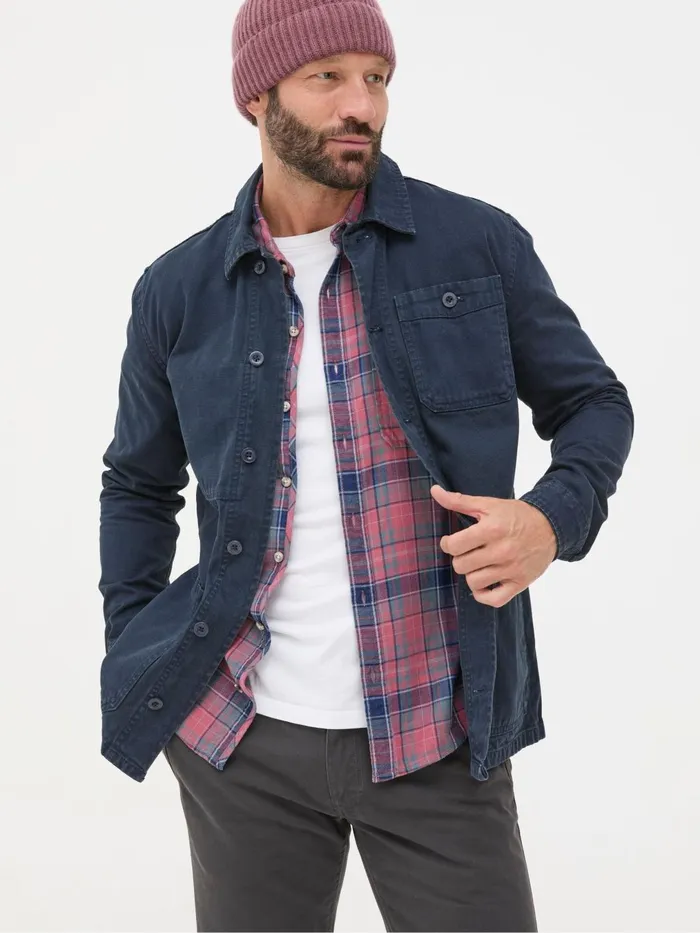 Fat Face Coats and Jackets Navy Blue Canvas Worker Jacket 8211 Men