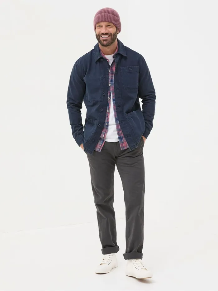 Fat Face Coats and Jackets Navy Blue Canvas Worker Jacket 8211 Men
