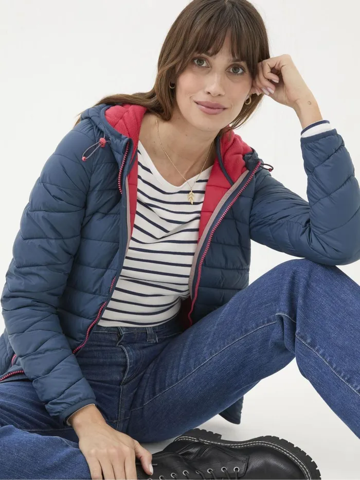 Fat Face Coats and Jackets Ruby Teal Blue Lightweight Puffer Jacket 8211 Women