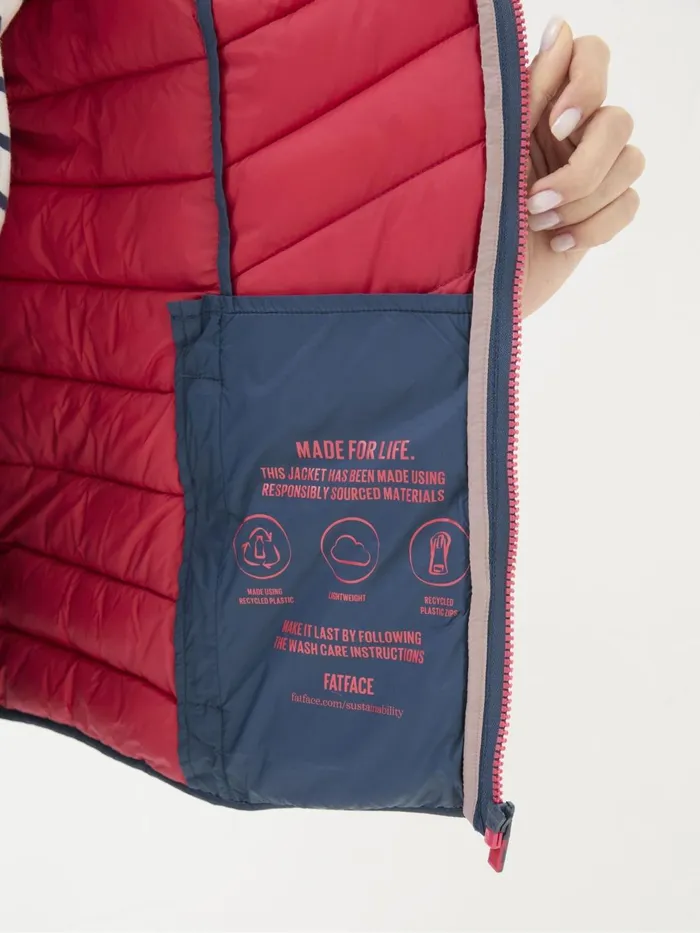 Fat Face Coats and Jackets Ruby Teal Blue Lightweight Puffer Jacket 8211 Women