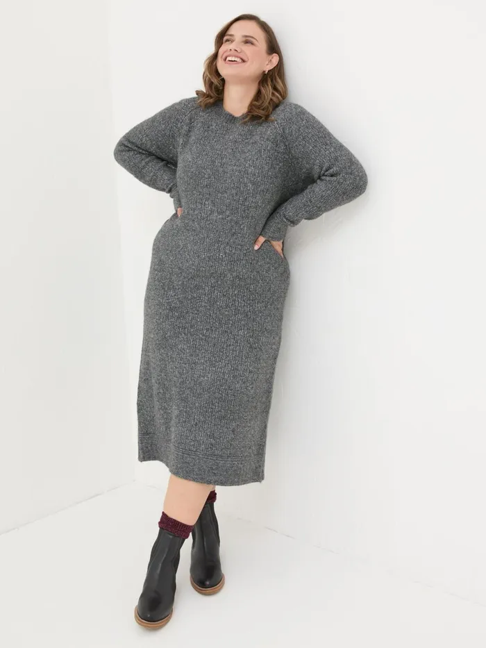 Fat Face Dresses Charcoal Grey Maddy Knit Dress 8211 Women