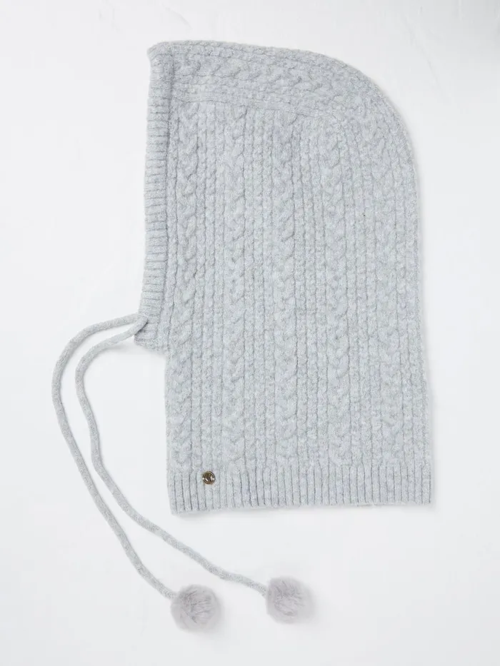 Fat Face Hats Grey Cable Knit Hood Hat 8211 Women