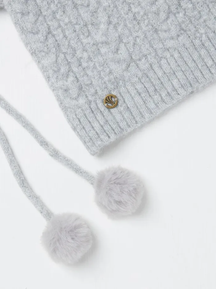 Fat Face Hats Grey Cable Knit Hood Hat 8211 Women Fat Face Hats Grey Cable Knit Hood Hat 8211 Women