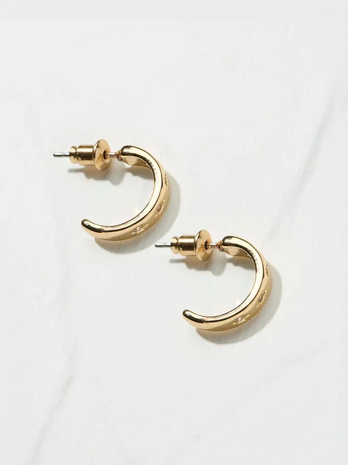 Fat Face Jewellery Gem Gold Tone Huggy Hoops 8211 Women