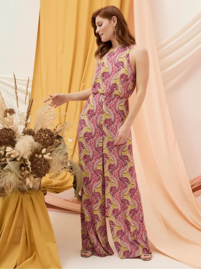 Fat Face Jumpsuits and Playsuits Tura Orange Paisley Jumpsuit 8211 Women