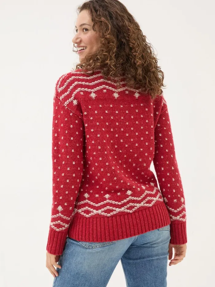 Fat Face Knitwear Snowflake Red Knitted Jumper 8211 Women Fat Face Knitwear Snowflake Red Knitted Jumper 8211 Women