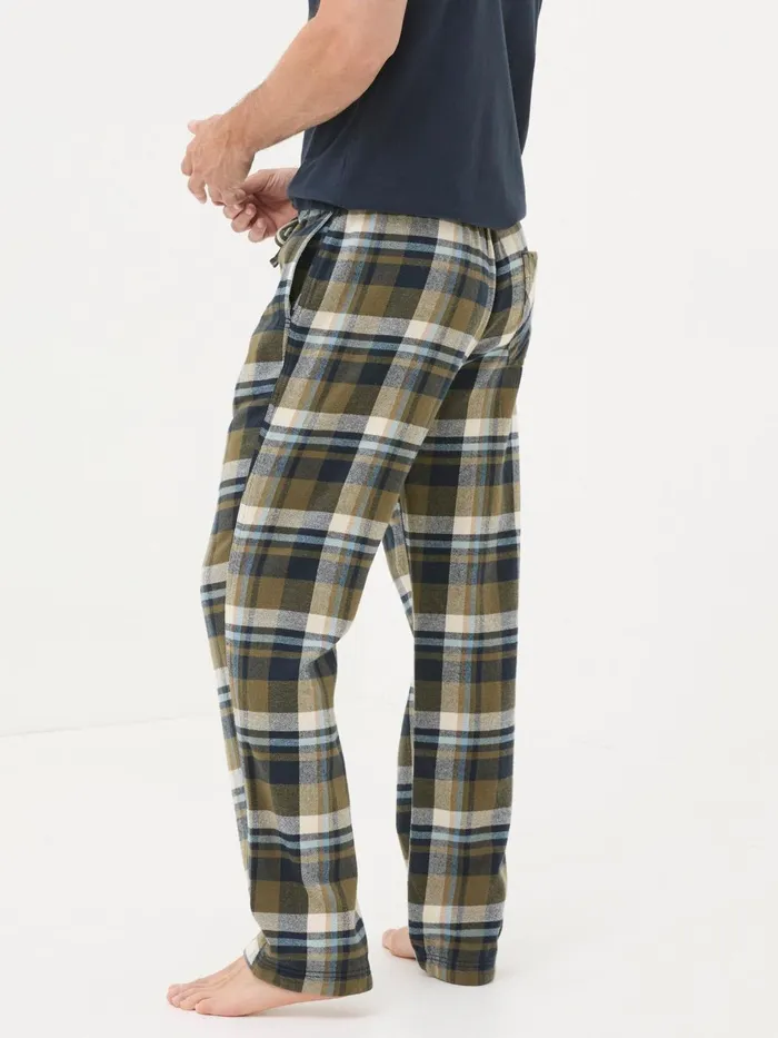 Fat Face Pyjamas and Nightwear Hambrook Green Check Pyjama Bottoms 8211 Men