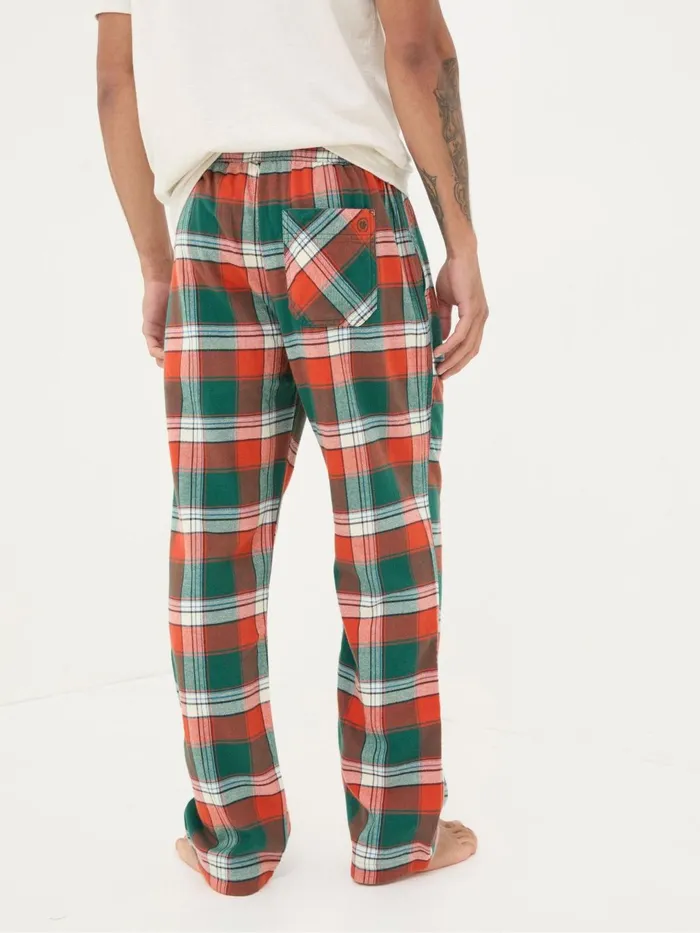 Fat Face Pyjamas and Nightwear Helmsley Orange Check Pyjama Bottoms 8211 Men