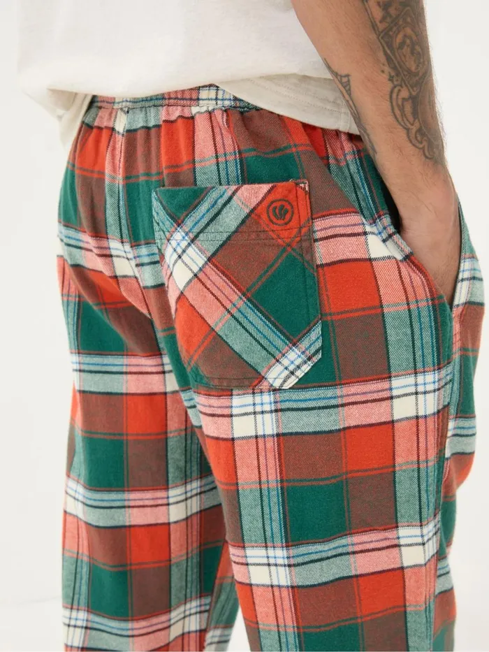 Fat Face Pyjamas and Nightwear Helmsley Orange Check Pyjama Bottoms 8211 Men